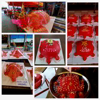 por tor festival hungry ghost festival phuket red turtle sweets