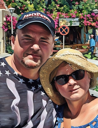 Ellouise and I in Greece on Vacation
