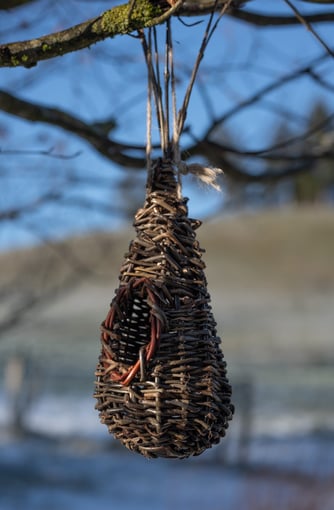 Mangeoire à oiseau en osier sauvage