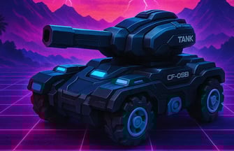Tanque a control remoto futurista