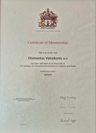 ACA, ICAEW, buhalteris, auditorius