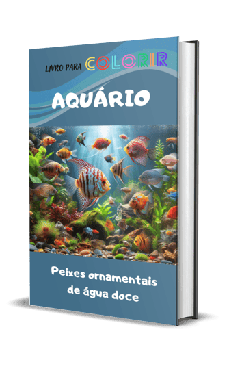 E-book para Colorir Aquário de Água Doce