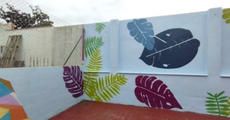 mural plantas naturaleza escuela minúdic