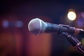 microphone on a stand
