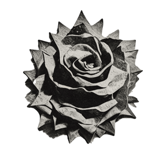 Rosa em preto e branco - revista - marketing