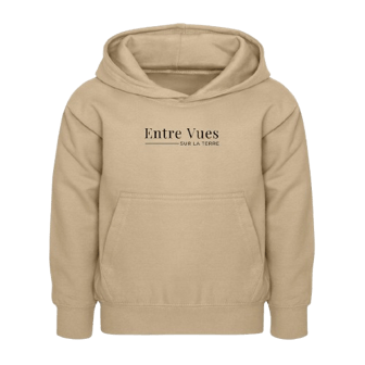 a tan colored hoodie with the words entreme vus on it
