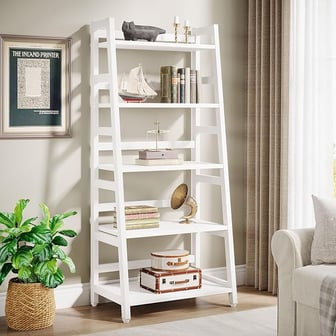 White 5-Tier Ladder Shelf