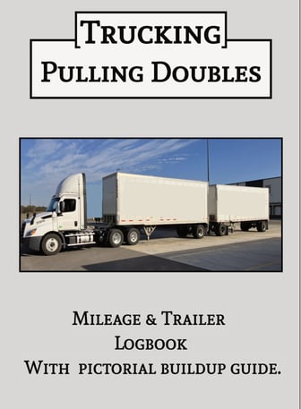 logbook designed to aid semi-truck drivers to keep track of trailers, mileage. fuel, Accident