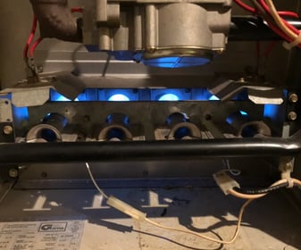 Burner Cleaning Process detailed photo on a Maintenance Service request