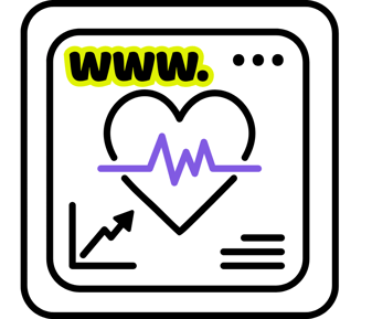 a heart rate monitor with a heartbeat in the middle