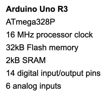 Arduino Uno R3 specifications