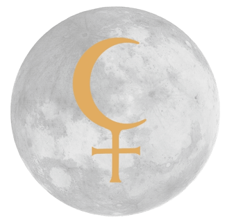 a moon with the symbol for Lilith in the middle