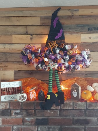 Halloween Witch Wreath