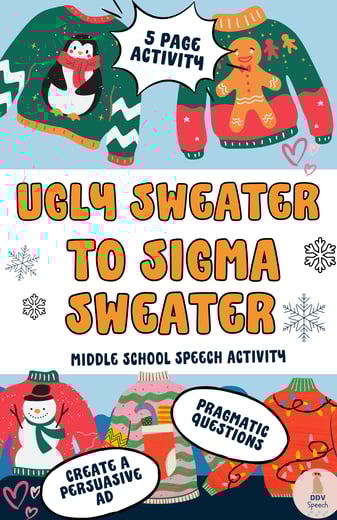middle school speech therapy activity