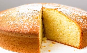 a cake with a piece of cake on top of it