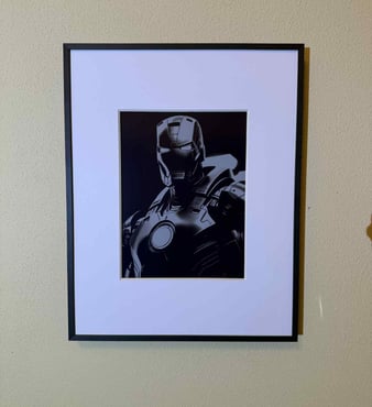 Digital print black and white on digital frame