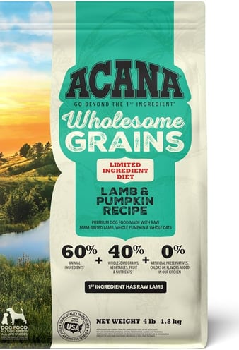Acana Singles + Wholesome Grains Lamb & Pumpkin dog food