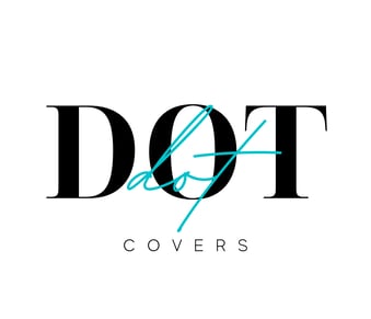 Dot Covers bold black and teal logo