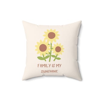 a pillow with a family'saying on it
