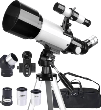 Misilmp Telescopio 70mm Apertura 400mm, blanco