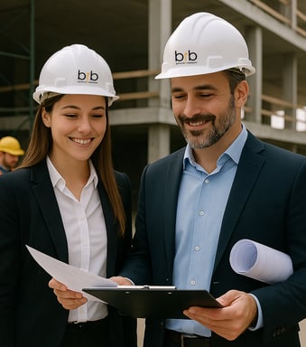 Rappresentanti BRB Engineering che discutono il servizio di general contract