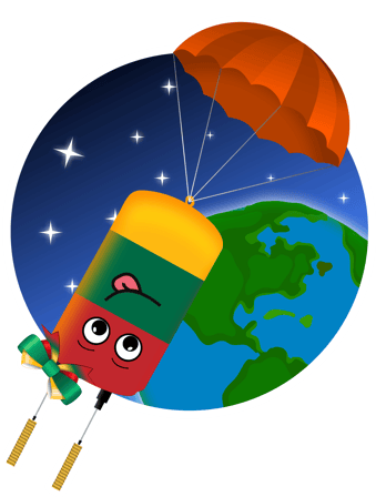 Mūsų CanSat logotipas su mūsų palydovu
