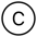 un C noir dans un cercle noir