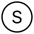 un S noir dans un cercle noir