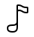 Icono de una nota musical que representa las fiestas y eventos musicales disponibles en Maiorca Unlocked