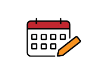 a calendar calendar with a pencil and pencil