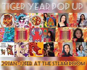 The Steam Room, Art Exhibition, Tiger Year, Chinese Artists, London, Batik Art, Shuen-Li Spirit