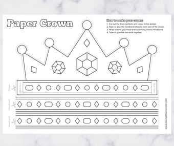 printable template for crown