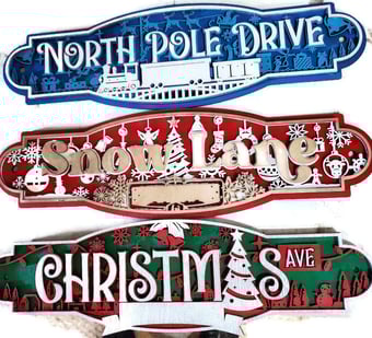 Where Does Santa Live In Your Neighborhood?  These Christmas Road Signs Let Everyone Know Where!