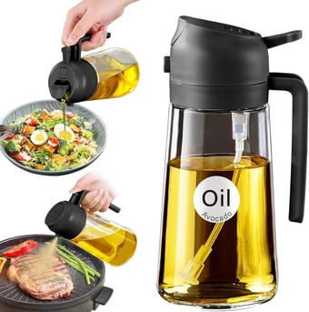 16oz/470ml Glass Olive Oil Sprayer for Cooking
