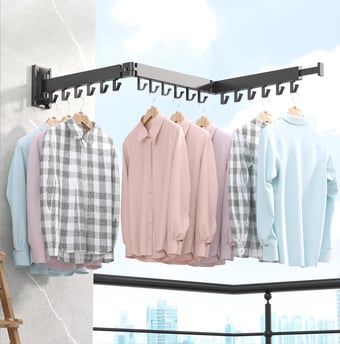 wall mounted clothes hanger rack 