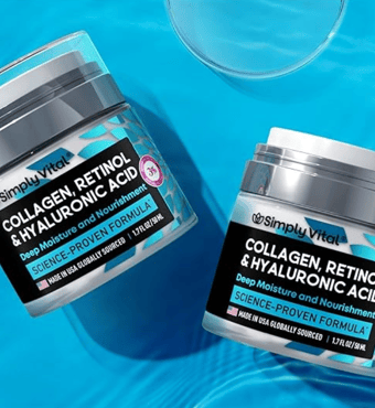 a couple of bottles of collagen retinol