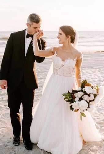 Watters Bride Beach Wedding Photo Watters Gown