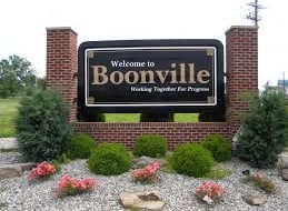 Welcome to Boonville Indiana brick sign