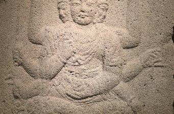 Stone carving of the guardian Asura