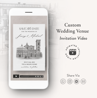Wedding venue wedding invitation video custom wedding venue invitation