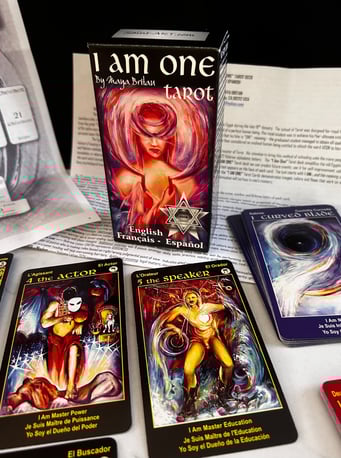 I Am ONE Tarot Deck 78 tarot cards instructions text and spiral map