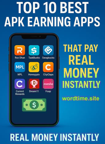 Top Apk earning apps. featured image. wordtime.site
