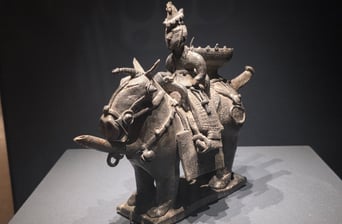 Silla horse and rider pottery