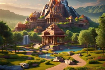 a mountaintop with a mountain in the background