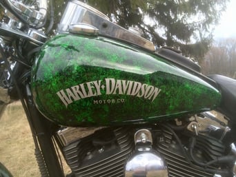 Harley Davidson Dyna with Custom Paint by owner ProPolish Motorcycle Ceramic Coating Port Rowan