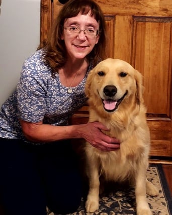 Therapy Dog Team Lori and dog Anna Grace.