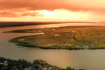 sunset in batticaloa east coast of sri lanka