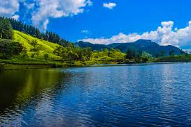 sembuwatta lake in the central province in sri lanka