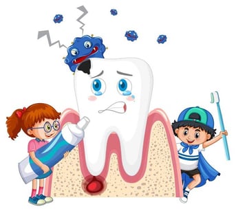 caries dent de lait soins jet dentaire ozone aquolab hygiene-precision
