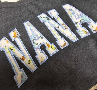 NANA appliqué embroidery with patterned fabric - San Antonio, TX